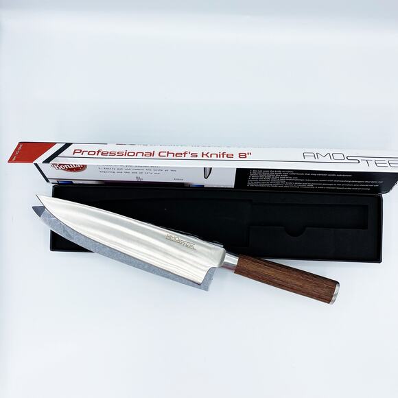 Amo Steel Chef's Knife 8" Blade - Picture 1 of 5
